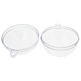 Set of 6 Mini Clear Plastic Ball Ornaments 1.92 Inches (49 mm) , dimensions in inches: 1.92 x 1.5 x 1.5