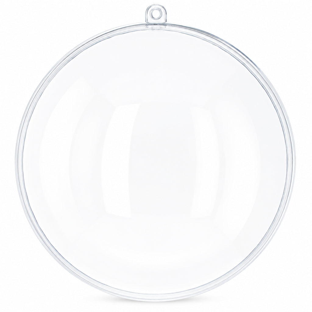 Set of 3 Clear Fillable Plastic Ball Christmas Ornament 3.9 InchesChina , dimensions in inches: 3.9 x 3.9 x 3.9