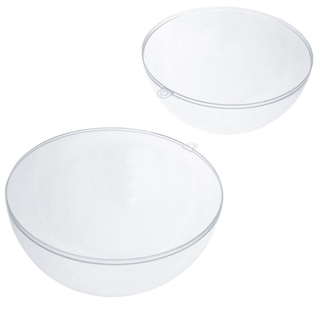 Set of 3 Clear Plastic Ball Ornaments 2.7 Inches (69 mm) , dimensions in inches: 2.7 x 2.35 x 2.35