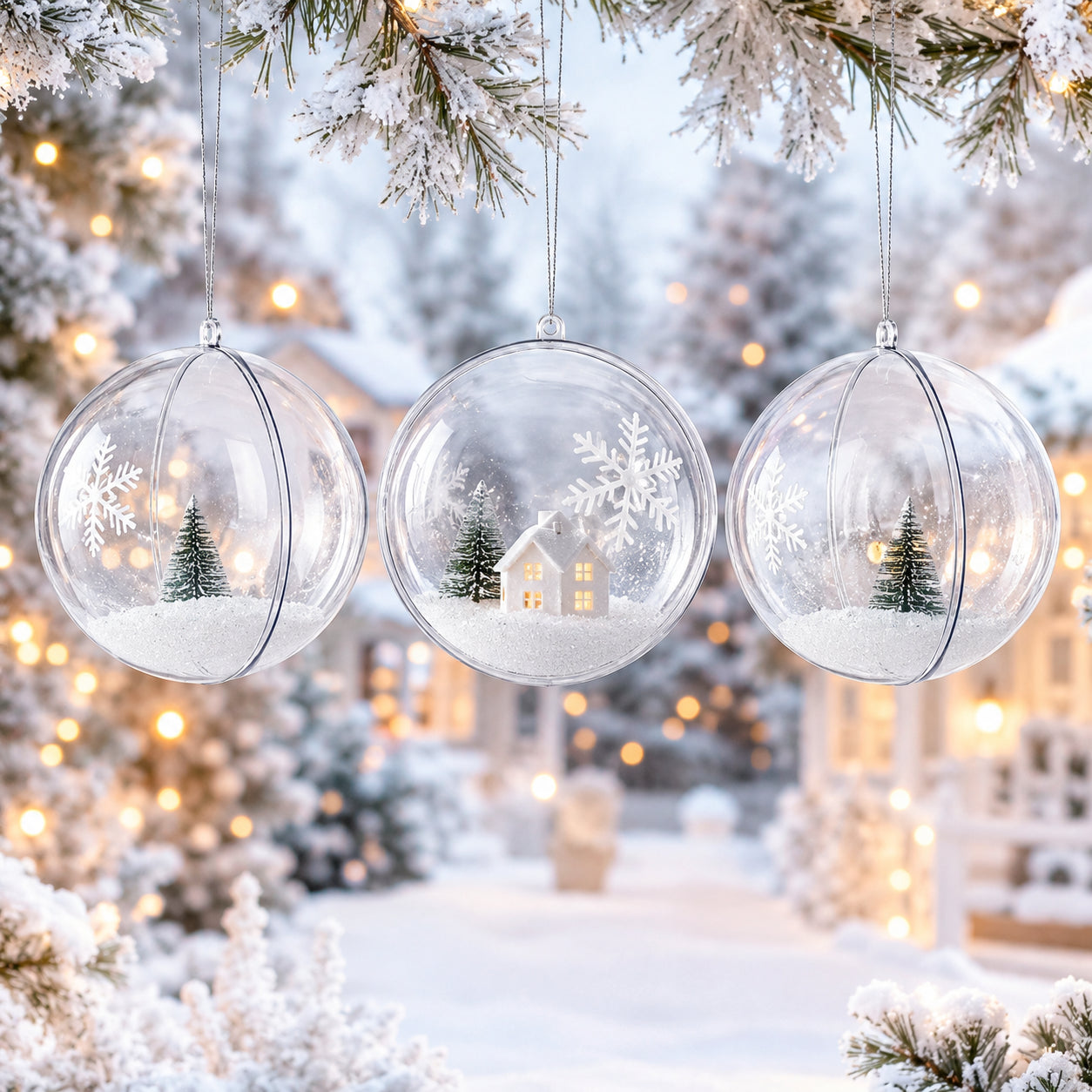 Buy Christmas Ornaments Clear Plastic by BestPysanky Online Gift Ship