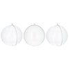Set of 3 Clear Plastic Ball Ornaments 3.9 Inches in Clear color, Round shape