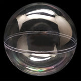 Set of 3 Clear Plastic Ball Ornaments 3.9 Inches