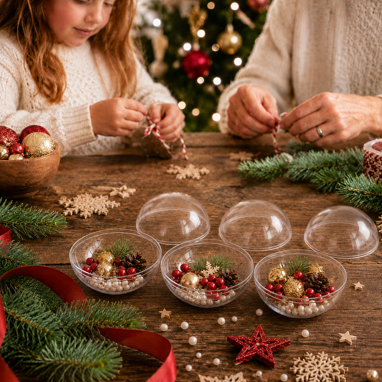 Buy Christmas Ornaments Clear Plastic by BestPysanky Online Gift Ship