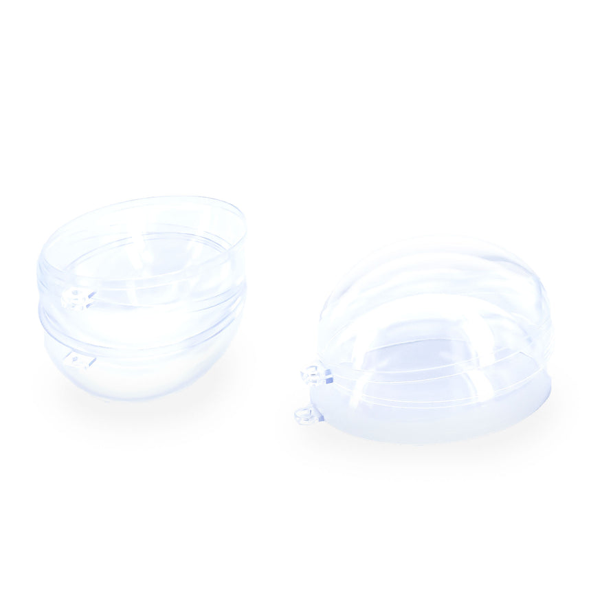 Set of 3 Clear Plastic Egg Ornaments 3.4 Inches (86 mm) , dimensions in inches:  x  x