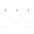 Set of 3 Clear Plastic Egg Ornaments 3.4 Inches (86 mm) in  color Oval