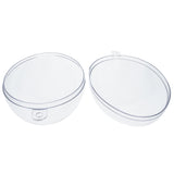 Set of 3 Clear Plastic Egg Ornaments 4.35 Inches (100 mm) ,dimensions in inches: 4.35 x 2.8 x 2.8