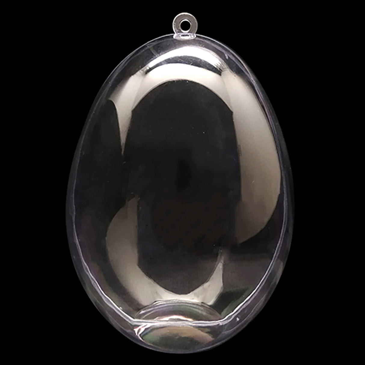 Set of 3 Clear Plastic Egg Ornaments 5.9 Inches (150 mm)