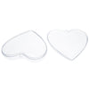 Set of 3 Clear Plastic Heart Ornaments 3.05 Inches ,dimensions in inches: 3.05 x 1.8 x 3.1