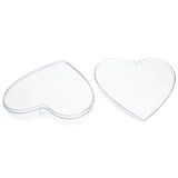 Set of 3 Clear Plastic Heart Ornaments 3.85 Inches (98 mm)China , dimensions in inches: 3.9 x 3.85 x 3