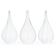 Set of 3 Clear Plastic Waterdrop Ornaments 4.3 Inches (109 mm) in Clear color