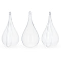 Set of 3 Clear Plastic Waterdrop Ornaments 4.3 Inches (109 mm) in Clear color Figurine