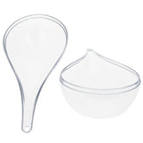Set of 3 Clear Plastic Waterdrop Ornaments 4.3 Inches (109 mm) , dimensions in inches: 4.3 x 2.1 x 2.1