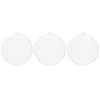 Set of 3 Clear Plastic Disc Ornaments 4.5 Inches (110 mm) in Clear color, Round shape