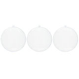 Plastic Set of 3 Clear Plastic Disc Ornaments 4.5 Inches (110 mm) in Clear color Round