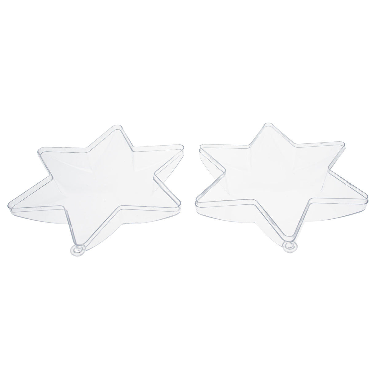 Set of 3 Clear Plastic Hexagon Ornaments 4 Inches ,dimensions in inches: 4 x  x 1.6