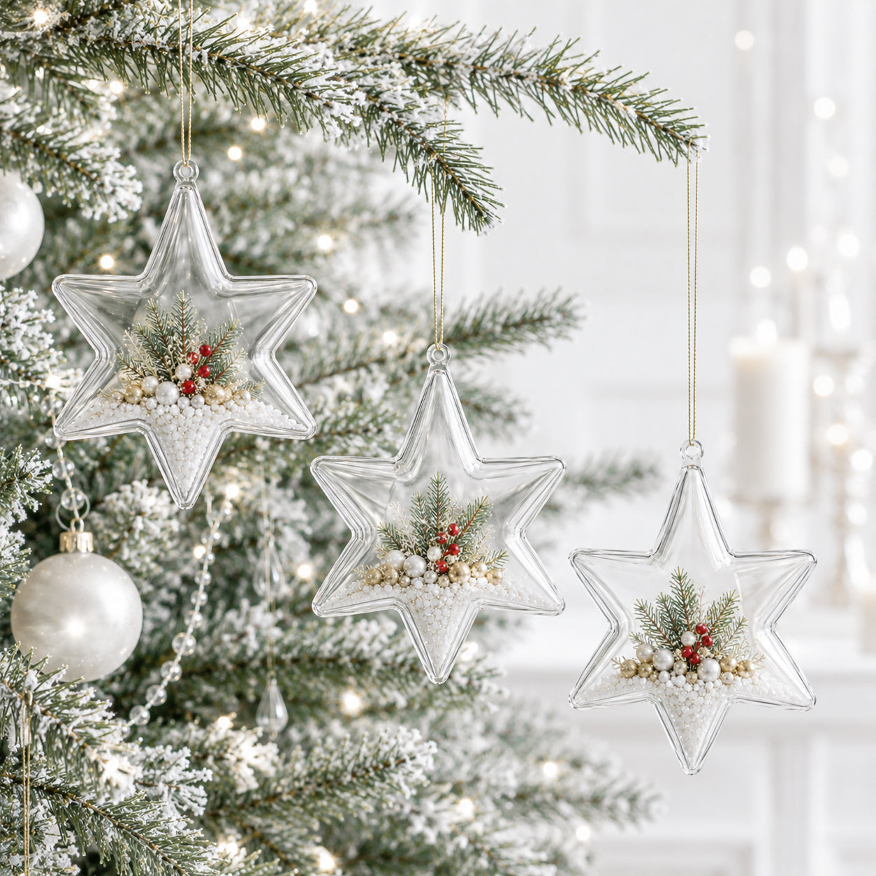 Buy Christmas Ornaments Clear Plastic by BestPysanky Online Gift Ship