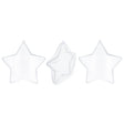Plastic Set of 3 Clear Plastic Star Ornaments 3.25 Inches (83 mm) in Clear color Star