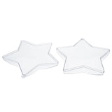 Set of 3 Clear Plastic Star Ornaments 4 Inches ,dimensions in inches: 4 x  x 1.6