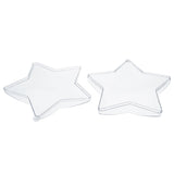 Set of 3 Clear Plastic Star Ornaments 4 InchesChina , dimensions in inches: 4 x 1.6 x 1.6