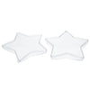 Set of 3 Clear Plastic Star Ornaments 3.25 Inches (83 mm) ,dimensions in inches: 3.25 x 1.45 x 3