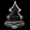Set of 3 Clear Plastic Christmas Tree Ornaments 4.35 Inches (110.5 mm)