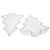 Set of 3 Clear Plastic Christmas Tree Ornaments 4.35 Inches (110.5 mm) ,dimensions in inches: 4.35 x 1.85 x 3.55