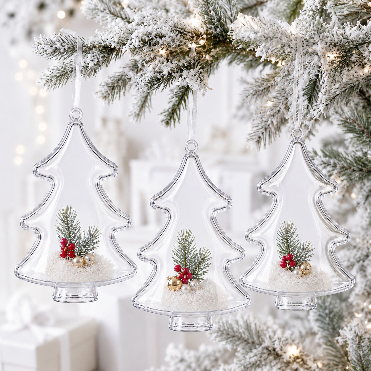 Buy Christmas Ornaments Clear Plastic by BestPysanky Online Gift Ship
