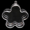 Clear Plastic Flower Ornament  3.55 Inches (90 mm) ,dimensions in inches: 3.55 x 1.25 x 3.37