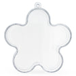 Clear Plastic Flower Ornament  3.55 Inches (90 mm) in Clear color, Star shape