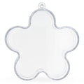 Clear Plastic Flower Ornament  3.55 Inches (90 mm) in Clear color Star