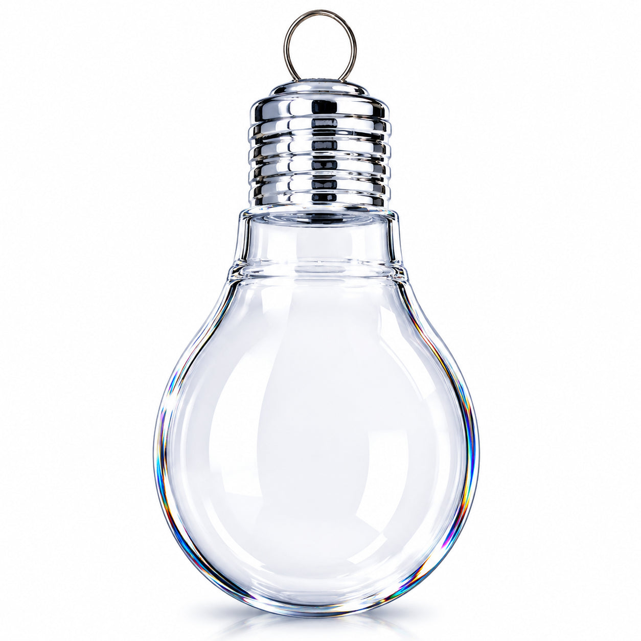 Clear Plastic Bulb Ornaments 5.25 Inches in Clear color Figurine