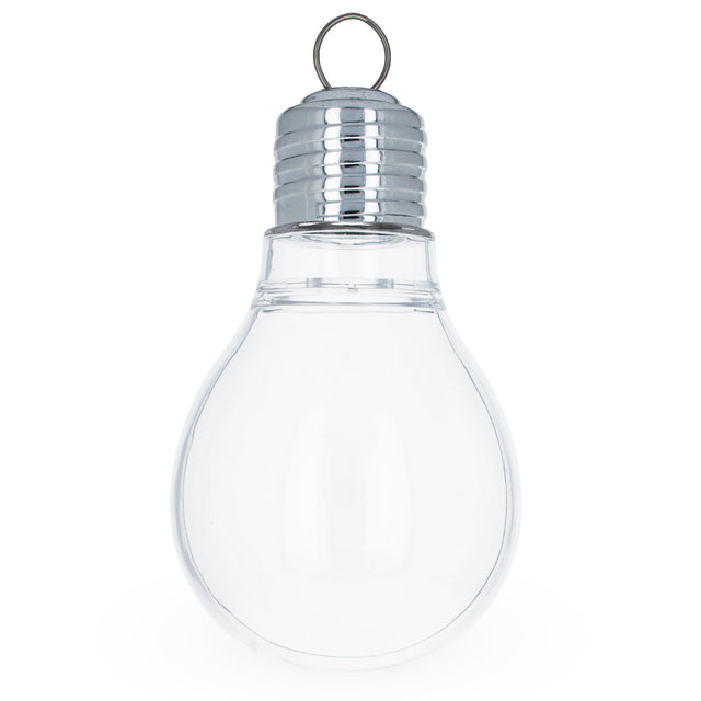 Clear Plastic Light Bulb Ornaments 5.25 Inches (133 mm) in Clear color,  shape