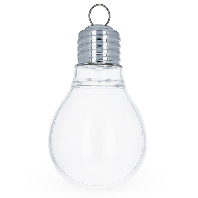 Clear Plastic Light Bulb Ornaments 5.25 Inches (133 mm) in  color