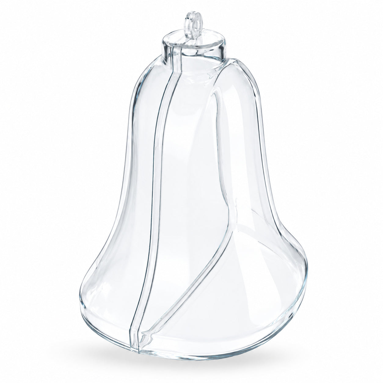 Set of 3 Clear Plastic Bell Ornaments 3.7 Inches (94 mm)China , dimensions in inches: 3.7 x 3.35 x 2.7