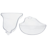Set of 3 Clear Plastic Bell Ornaments 3.7 Inches (94 mm) , dimensions in inches:  x  x