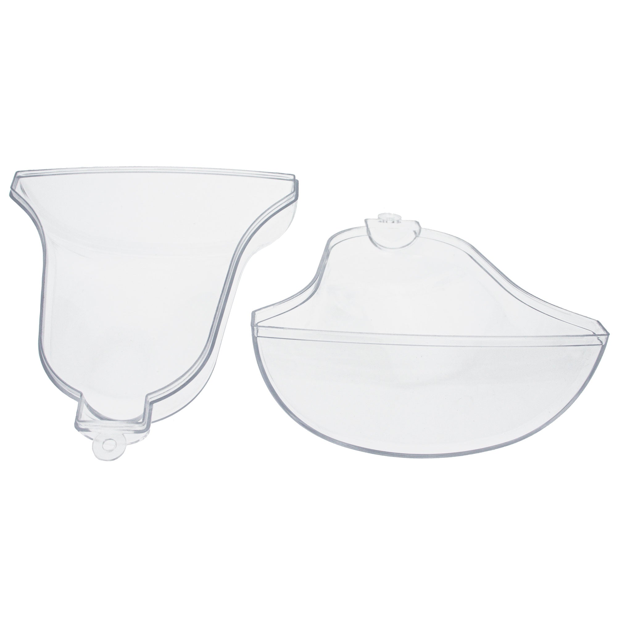 Set of 3 Clear Plastic Bell Ornaments 3.7 Inches (94 mm)China , dimensions in inches: 3.7 x 3.35 x 2.7