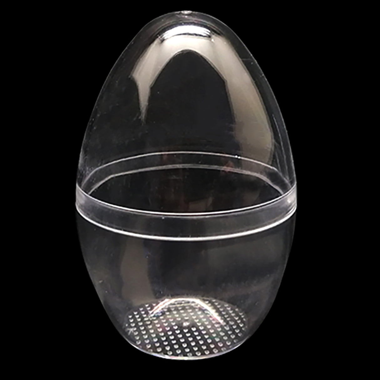 Juego de 3 adornos de huevos de pie de plástico transparente de 3,05 pulgadas (78 mm)