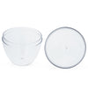 Set of 3 Clear Plastic Standing Egg Ornaments 3.05 Inches (78 mm) ,dimensions in inches: 3.05 x 2.05 x 2.05