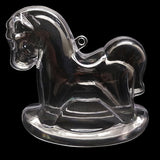 Clear Plastic Rocking Horse Ornaments 3.4 Inches (86 mm) ,dimensions in inches: 3.4 x 1.6 x 3.8