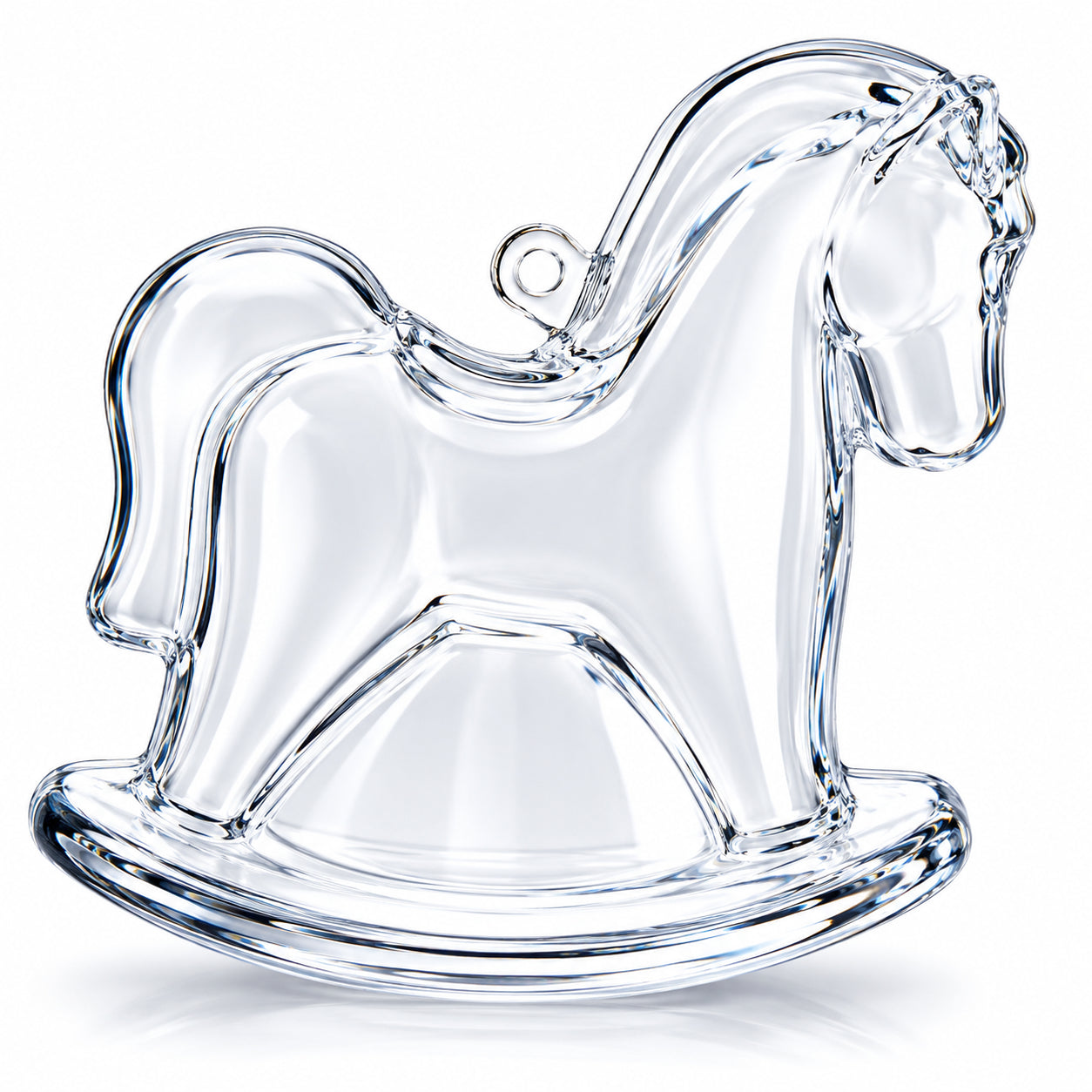 Clear Plastic Rocking Horse Ornaments 3.4 Inches (86 mm) in Clear color Figurine