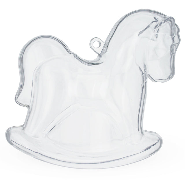 Clear Plastic Rocking Horse Ornaments 3.4 Inches (86 mm) in Clear color,  shape