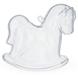 Clear Plastic Rocking Horse Ornaments 3.4 Inches (86 mm) in  color
