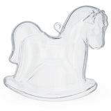 Clear Plastic Rocking Horse Ornaments 3.4 Inches (86 mm) in  color