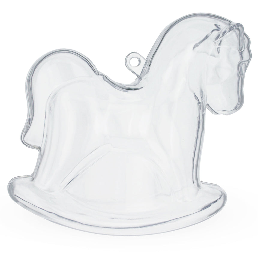 Clear Plastic Rocking Horse Ornaments 3.4 Inches (86 mm) in  color