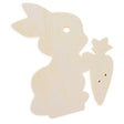 Unfinished Wooden Bunny Shape Cutout DIY Craft 7 Inches in Beige color