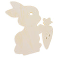 Unfinished Wooden Bunny Shape Cutout DIY Craft 7 Inches in Beige color