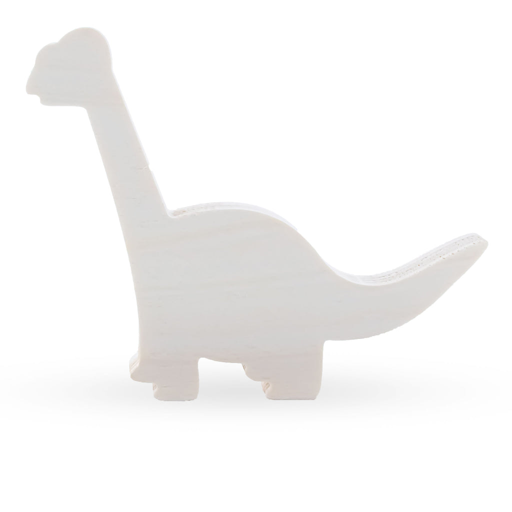 Unfinished Standing Wooden Dinosaur Shape Cutout DIY Craft 6.1 Inches in Beige color