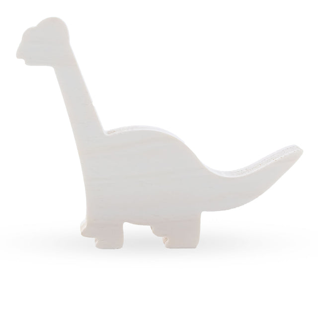 Unfinished Standing Wooden Dinosaur Shape Cutout DIY Craft 6.1 Inches in Beige color
