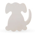Unfinished Wooden Dog Shape Cutout DIY Craft 5.5 Inches in Beige color