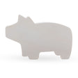 Unfinished Wooden Pig Shape Cutout DIY Craft 5.5 Inches in Beige color Letters